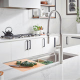 Quatrus R15 Ergon 33'' Single Bowl Apron-Front Stainless Steel Farmhouse Sink