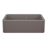 Blanco - Ikon SILGRANIT 33'' Double Bowl Apron-Front Farmhouse Sink with Low Divide - Volcano Gray - Volcano Gray