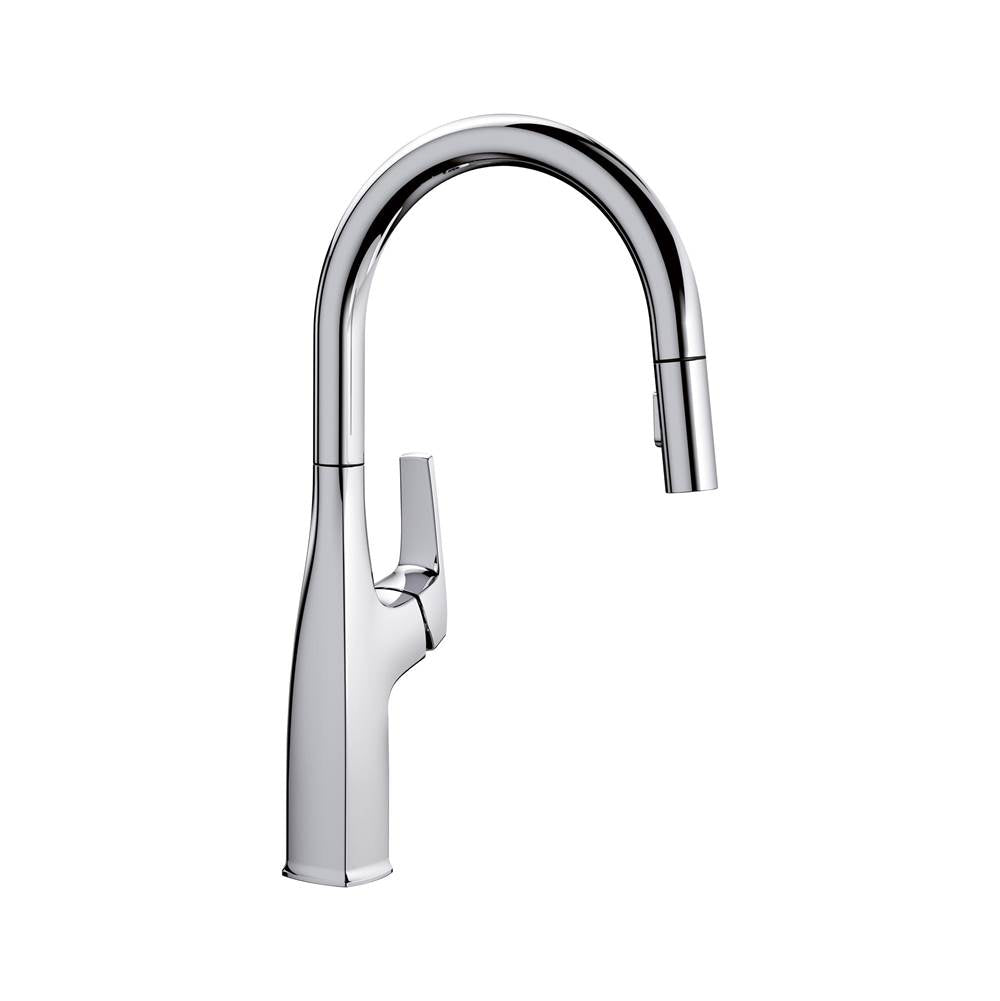 Blanco - Rivana High-Arc Pull-Down Dual-Spray Kitchen Faucet - Chrome - Chrome