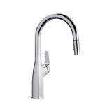 Blanco - Rivana High-Arc Pull-Down Dual-Spray Kitchen Faucet - Chrome - Chrome