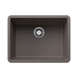 Blanco - Precis SILGRANIT 24'' Single Bowl Undermount Kitchen Sink - Volcano Gray - Volcano Gray