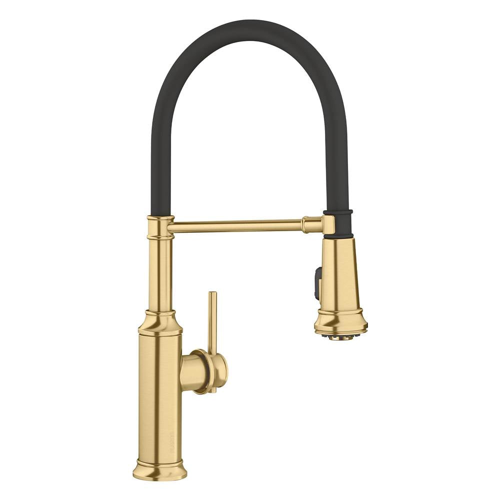Blanco - Empressa Semi-Pro Pull-Down Dual-Spray Kitchen Faucet - Satin Gold - Satin Gold