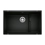 Blanco - Precis Cascade SILGRANIT 29'' Single Bowl Undermount Kitchen Sink with Colander - Coal Black - Coal Black