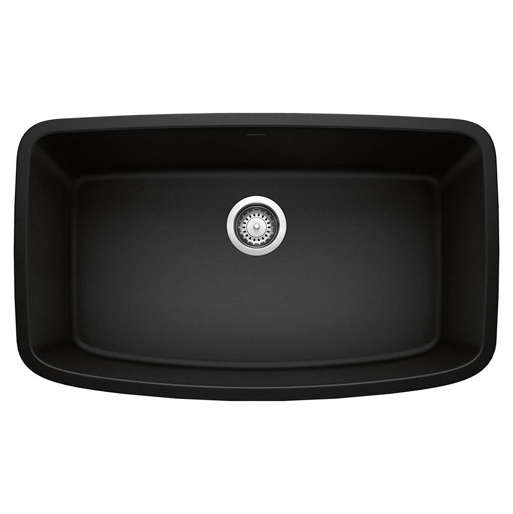 Blanco - Valea SILGRANIT 32'' Super Single Undermount Kitchen Sink - Coal Black - Coal Black
