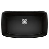 Blanco - Valea SILGRANIT 32'' Super Single Undermount Kitchen Sink - Coal Black - Coal Black