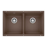 Blanco - Precis SILGRANIT 29'' 50/50 Double Bowl Undermount Kitchen Sink - Cafe - Cafe