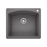 Blanco - Diamond SILGRANIT 25'' Single Bowl Dual Mount Kitchen Sink - Cinder - Cinder