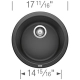 Rondo SILGRANIT 18'' Dual Mount Bar Sink - White