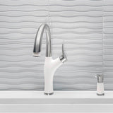 Artona Pull-Down Dual-Spray Kitchen Faucet - PVD Steel/Anthracite