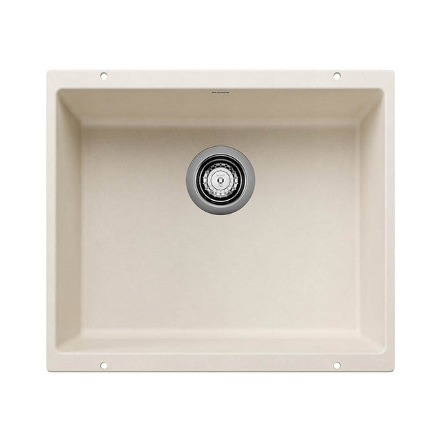 Blanco - Precis SILGRANIT 21'' Single Bowl Undermount Kitchen Sink - Soft White - Soft White