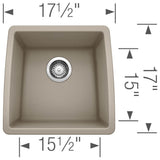 Performa SILGRANIT 17'' Undermount Bar Sink - Cafe
