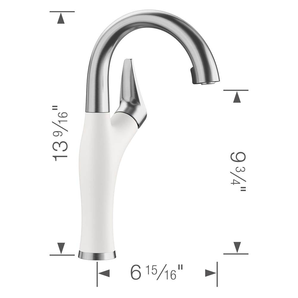 Artona Pull-Down Dual-Spray Bar Faucet - PVD Steel/Anthracite