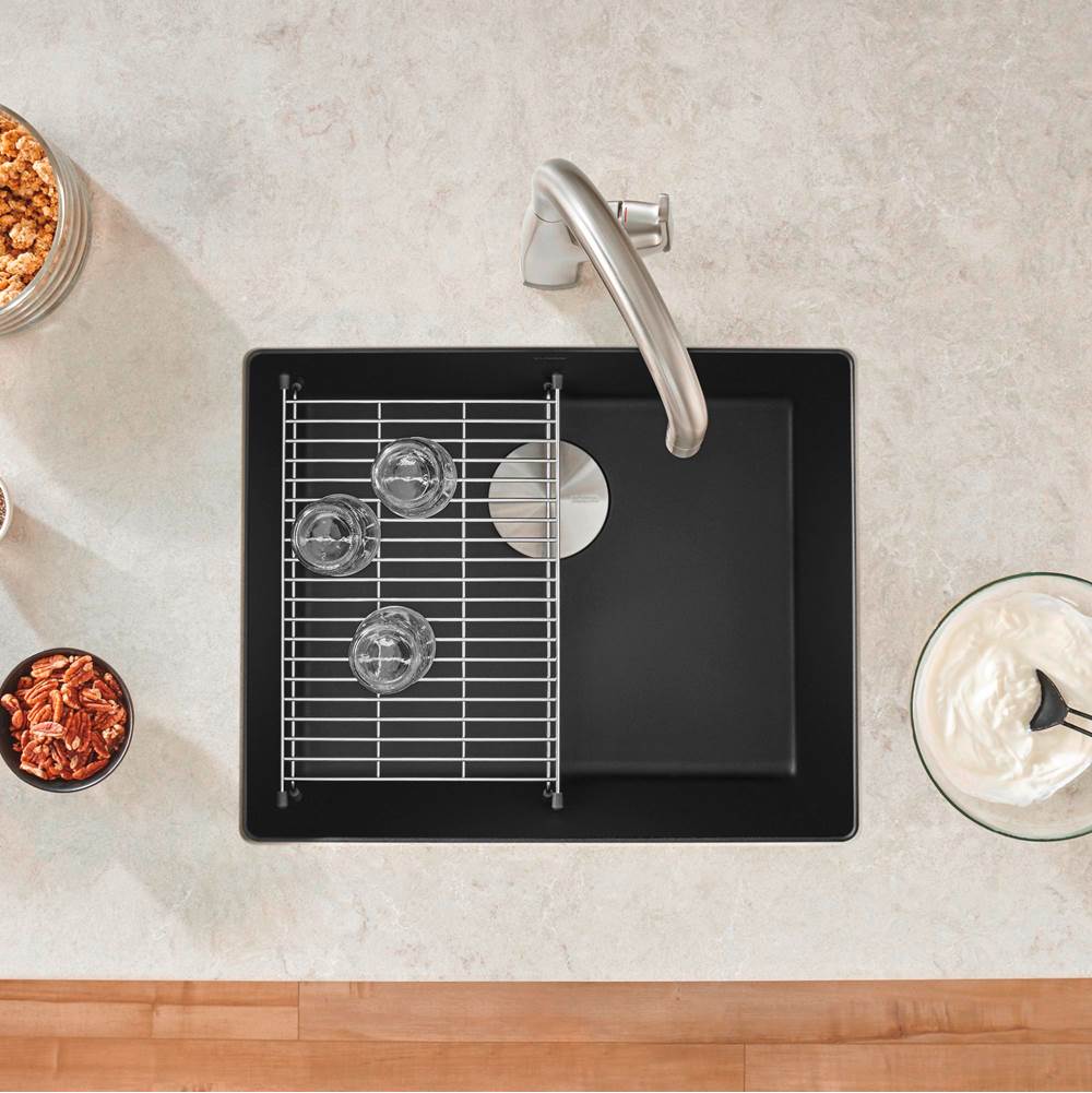 Precis SILGRANIT 21'' Single Bowl Undermount Kitchen Sink - Coal Black