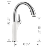 Artona Pull-Down Dual-Spray Kitchen Faucet - PVD Steel/Anthracite