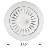 Color-Coordinated Metal Basket Strainer - White