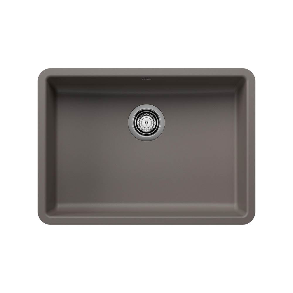 Blanco - Precis SILGRANIT 25'' ADA Single Bowl Undermount Kitchen Sink - Volcano Gray - Volcano Gray