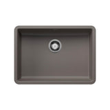 Blanco - Precis SILGRANIT 25'' ADA Single Bowl Undermount Kitchen Sink - Volcano Gray - Volcano Gray