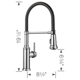 Empressa Semi-Pro Pull-Down Dual-Spray Kitchen Faucet - Chrome