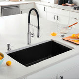 Diamond SILGRANIT 33'' Super Single Undermount Kitchen Sink - Cinder