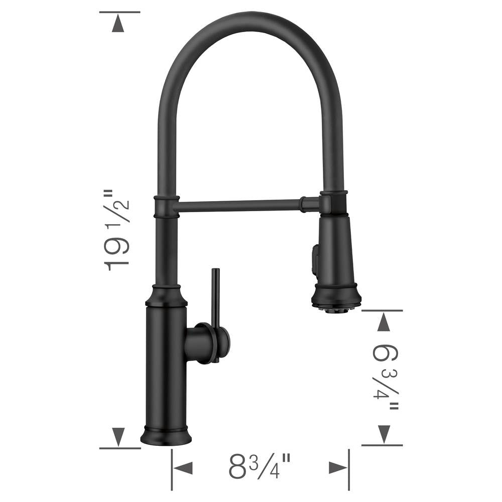 Empressa Semi-Pro Pull-Down Dual-Spray Kitchen Faucet - Chrome