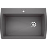 Blanco - Diamond SILGRANIT 33.5'' Super Single Dual Mount Kitchen Sink - Cinder - Cinder