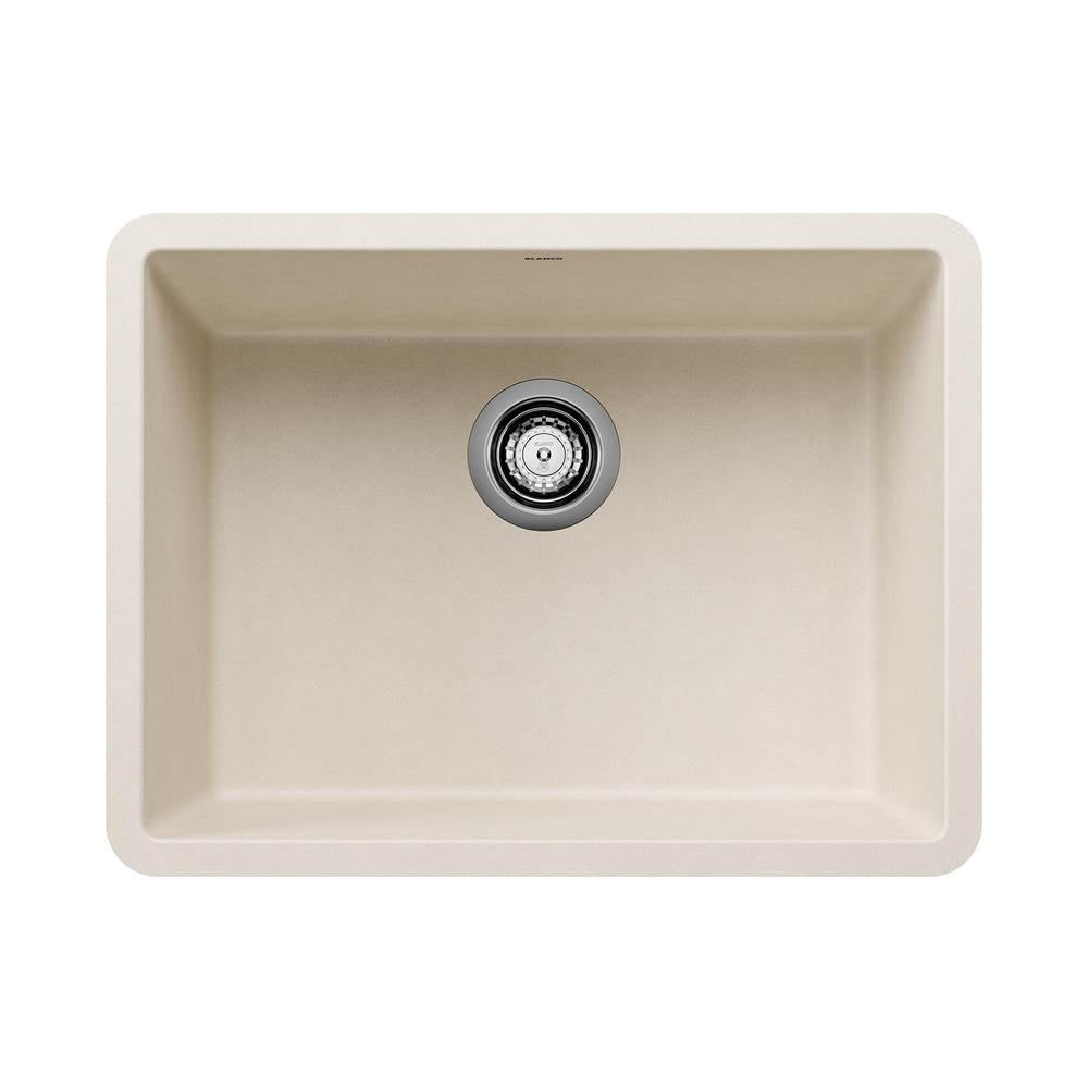 Blanco - Precis SILGRANIT 24'' Single Bowl Undermount Kitchen Sink - Soft White - Soft White