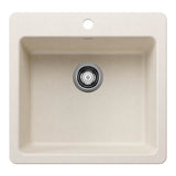 Blanco - Liven SILGRANIT 21'' Single Bowl Dual Mount Kitchen Sink - Soft White - Soft White