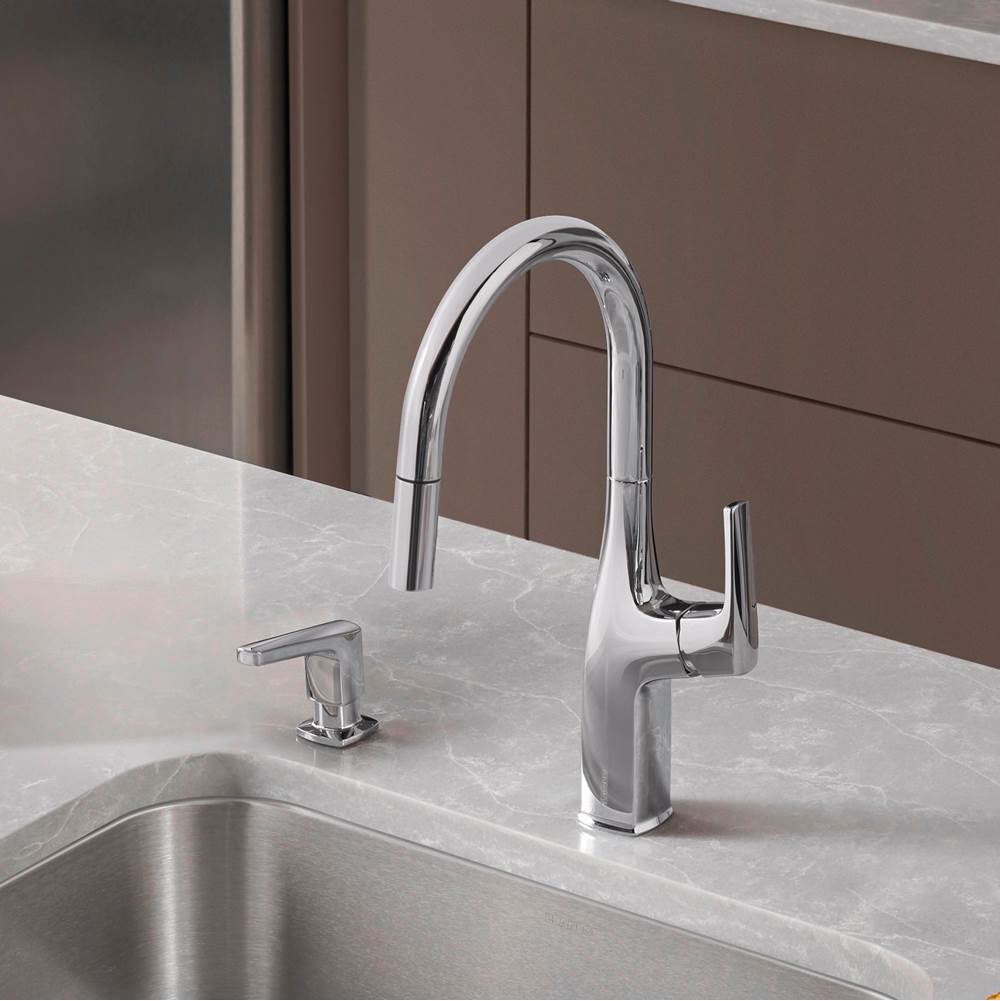 Rivana High-Arc Pull-Down Dual-Spray Kitchen Faucet - Chrome