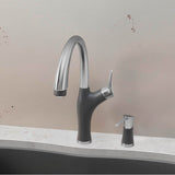 Artona Pull-Down Dual-Spray Kitchen Faucet - PVD Steel/Anthracite