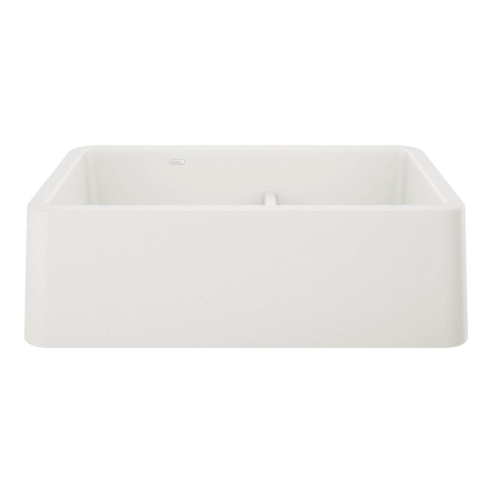 Blanco - Ikon SILGRANIT 33'' Double Bowl Apron-Front Farmhouse Sink with Low Divide - White - White