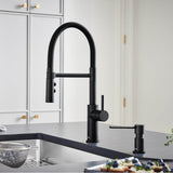Catris Flexo Semi-Pro Pull-Down Dual-Spray Kitchen Faucet - Matte Black