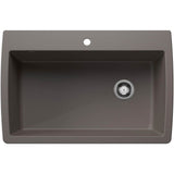 Blanco - Diamond SILGRANIT 33.5'' Super Single Dual Mount Kitchen Sink - Volcano Gray - Volcano Gray
