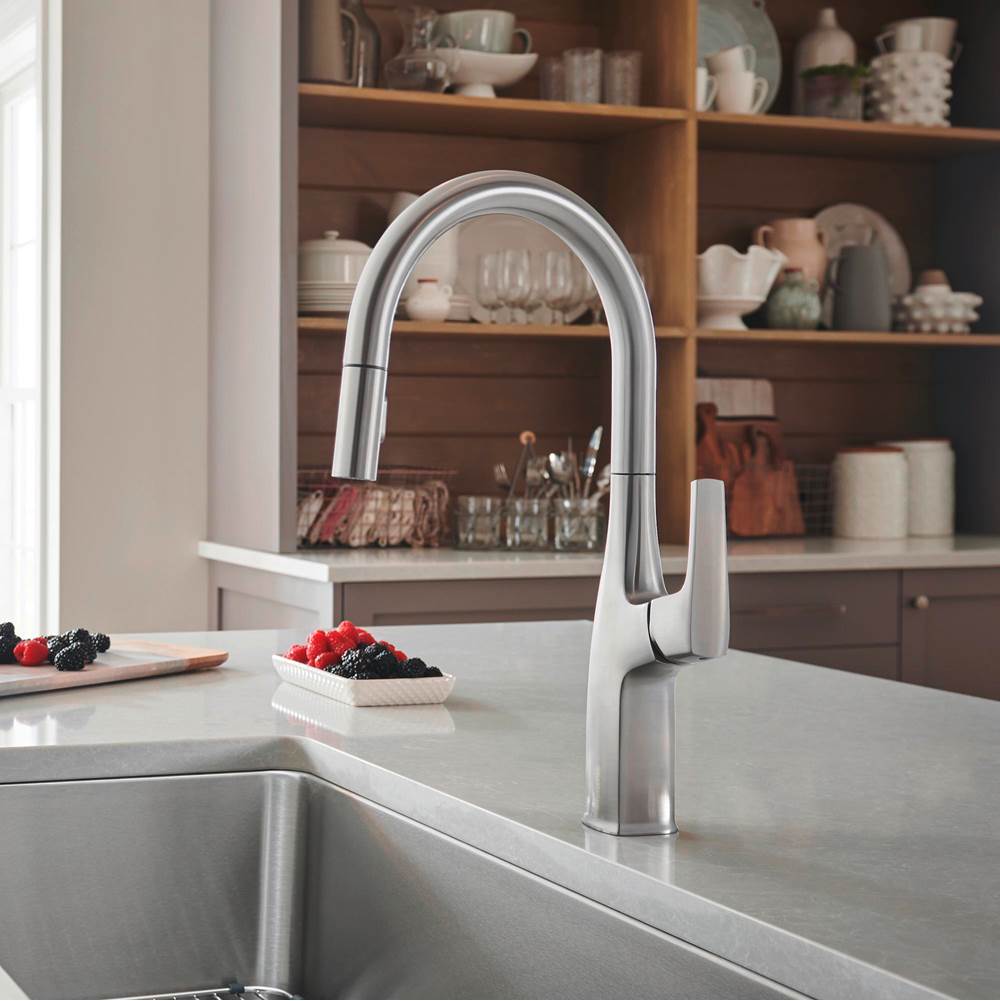 Rivana High-Arc Pull-Down Dual-Spray Kitchen Faucet - Chrome