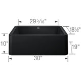 Ikon SILGRANIT 30'' Single Bowl Apron-Front Farmhouse Sink - Anthracite