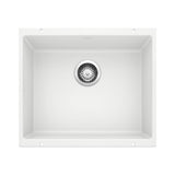 Blanco - Precis SILGRANIT 21'' Single Bowl Undermount Kitchen Sink - White - White