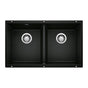 Blanco - Precis SILGRANIT 29'' 50/50 Double Bowl Undermount Kitchen Sink - Coal Black - Coal Black