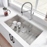 Quatrus R0 32'' Single Bowl Undermount Stainless Steel Kitchen Sink