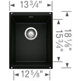 Precis SILGRANIT 13'' Undermount Bar Sink - Coal Black