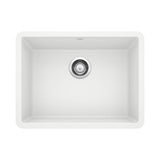 Blanco - Precis SILGRANIT 24'' Single Bowl Undermount Kitchen Sink - White - White