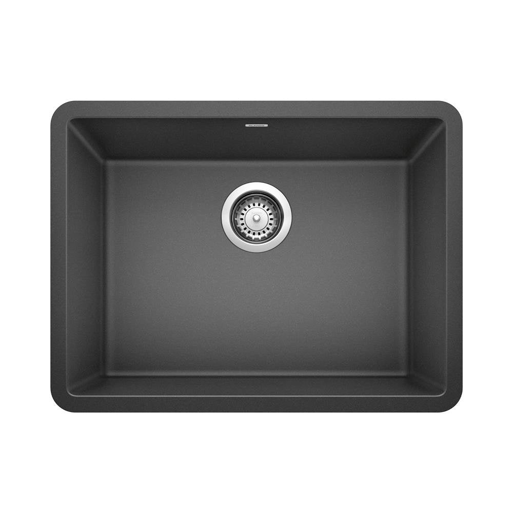 Blanco - Precis SILGRANIT 24'' Single Bowl Undermount Kitchen Sink - Anthracite - Anthracite