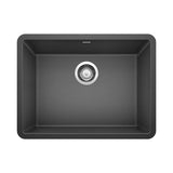 Blanco - Precis SILGRANIT 24'' Single Bowl Undermount Kitchen Sink - Anthracite - Anthracite