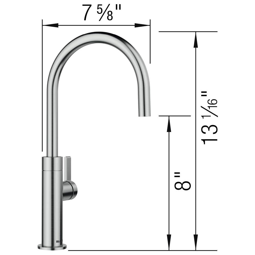 Culina II Beverage 1.5 GPM - Satin Platinum
