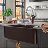 Ikon SILGRANIT 33'' Single Bowl Apron-Front Farmhouse Sink - Anthracite