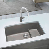 Performa Cascade SILGRANIT 32'' Single Bowl Undermount Kitchen Sink with Colander - Cafe