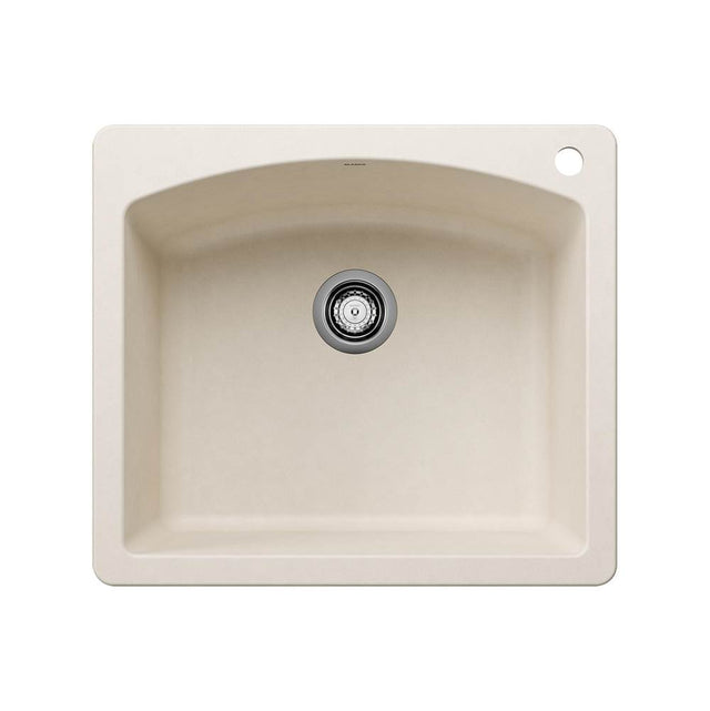 Blanco - Diamond SILGRANIT 25'' Single Bowl Dual Mount Kitchen Sink - Soft White - Soft White