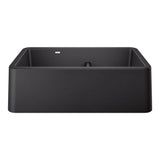 Blanco - Ikon SILGRANIT 33'' Double Bowl Apron-Front Farmhouse Sink with Low Divide - Anthracite - Anthracite