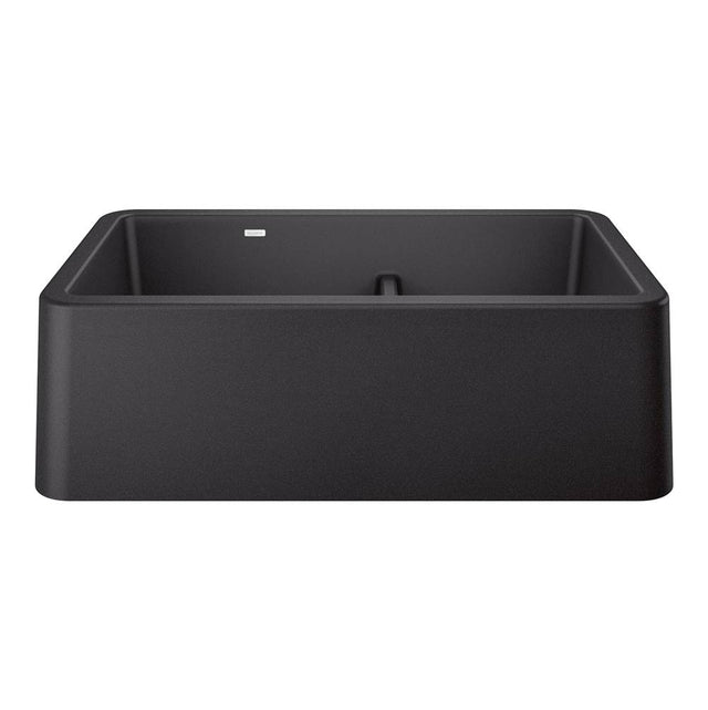 Blanco - Ikon SILGRANIT 33'' Double Bowl Apron-Front Farmhouse Sink with Low Divide - Anthracite - Anthracite