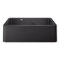 Blanco - Ikon SILGRANIT 33'' Double Bowl Apron-Front Farmhouse Sink with Low Divide - Anthracite - Anthracite