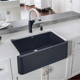 Ikon SILGRANIT 30'' Single Bowl Apron-Front Farmhouse Sink - Anthracite