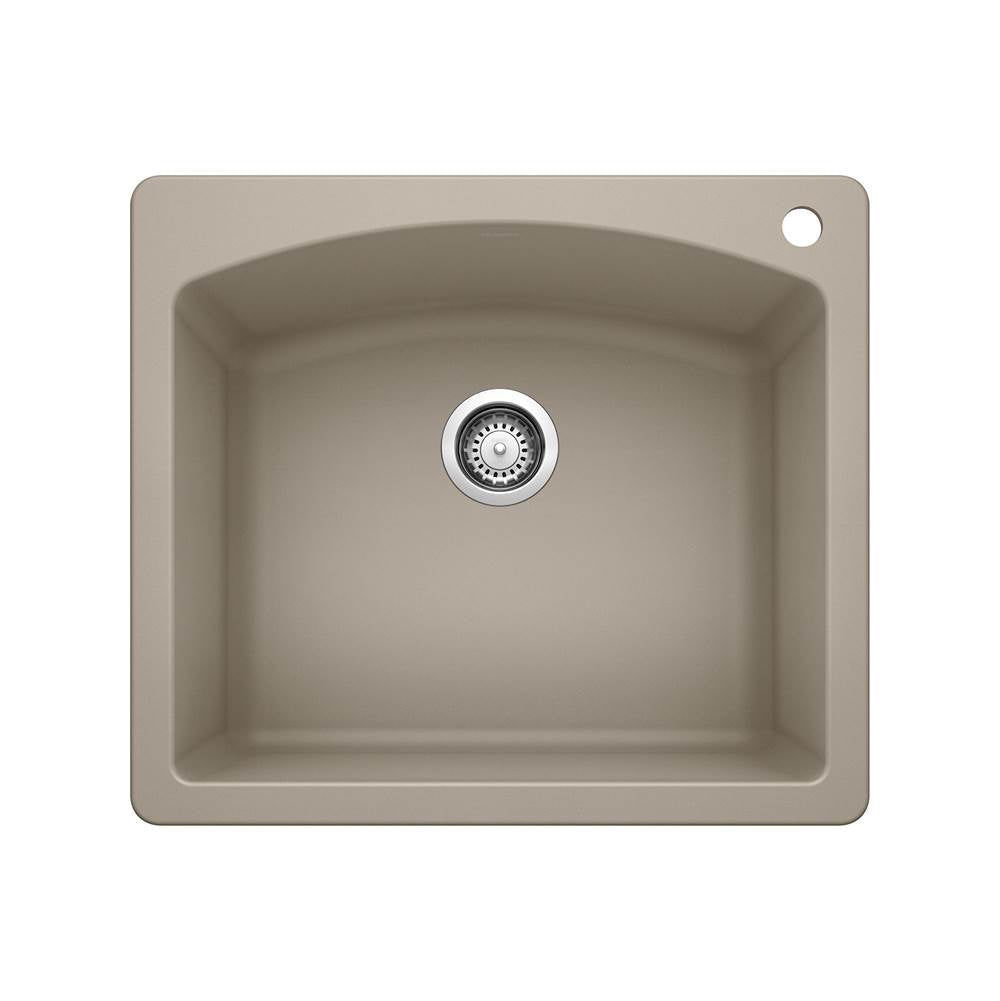 Blanco - Diamond SILGRANIT 25'' Single Bowl Dual Mount Kitchen Sink - Truffle - Truffle